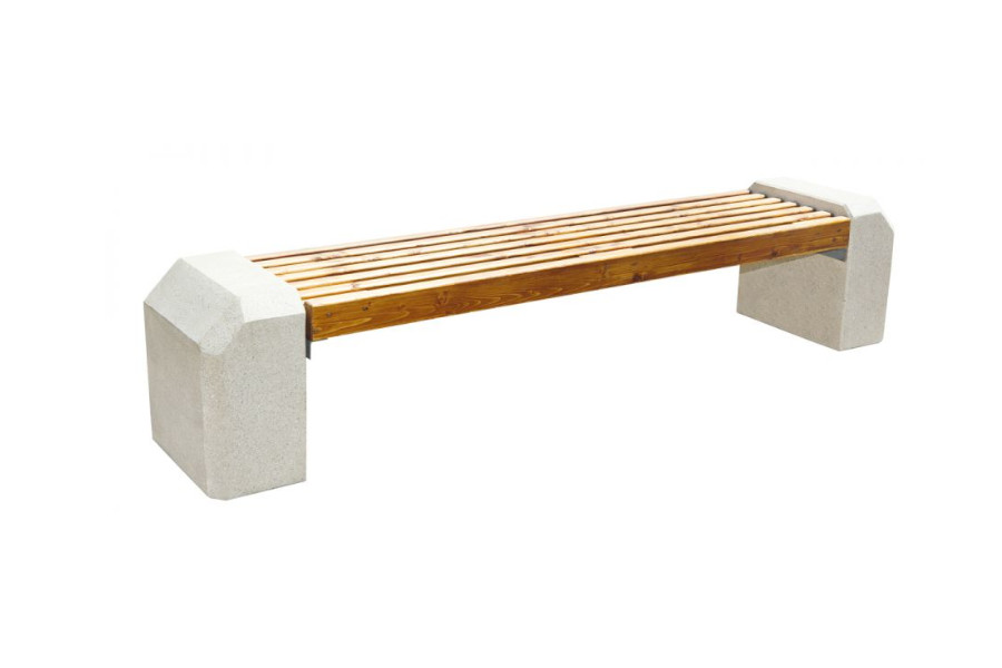 Скамья ск-3 деревянная с бетонными опорами